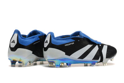 Adidas Predator Elite Foldover Tongue FG Football Boots - Black/White/Blue