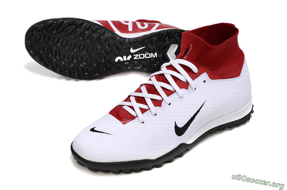 Nike Air Zoom Mercurial Superfly 9 Elite TF Football Shoes - White/Black/Red 0