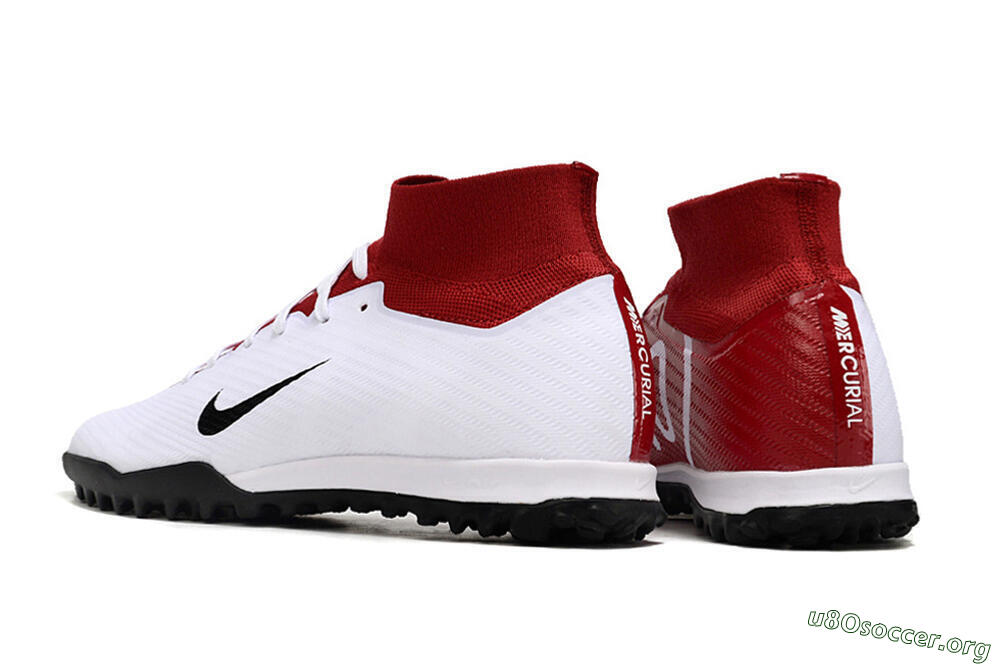 Nike Air Zoom Mercurial Superfly 9 Elite TF Football Shoes - White/Black/Red 4