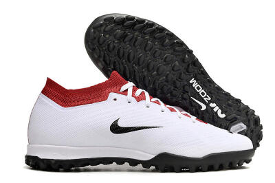 Nike Air Zoom Mercurial Vapor 15 Elite TF Football Shoes - White/Black/Red