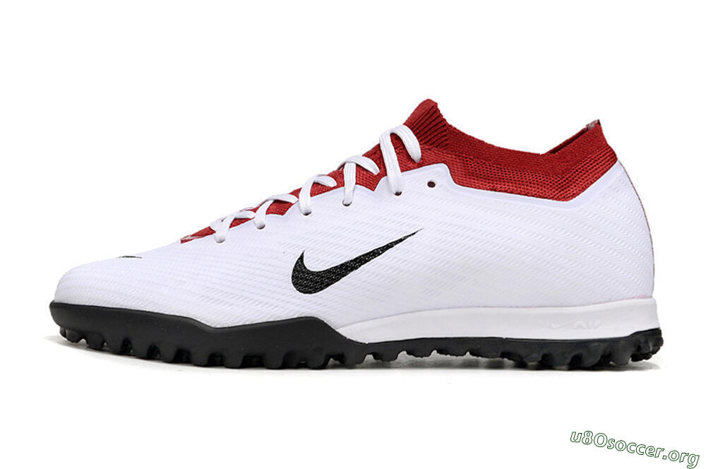 Nike Air Zoom Mercurial Vapor 15 Elite TF Football Shoes - White/Black/Red 3