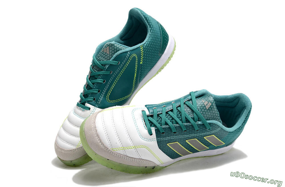 Adidas Top Sala IC Football Shoes - White/Green/Yellow 0
