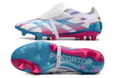 Adidas Predator Elite Foldover Tongue FG Football Boots - White/Blue/Pink