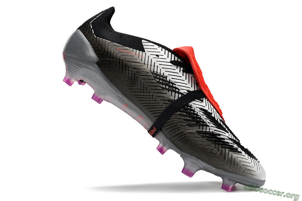 Adidas Predator Elite Foldover Tongue FG Football Boots - Black/White/Red 4