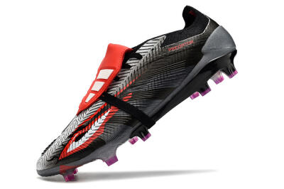 Adidas Predator Elite Foldover Tongue FG Football Boots - Black/White/Red