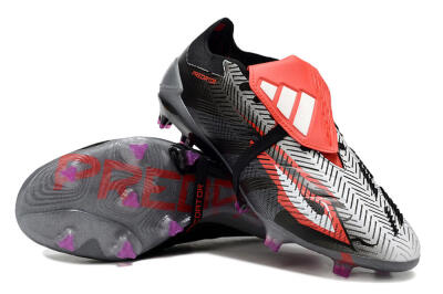 Adidas Predator Elite Foldover Tongue FG Football Boots - Black/White/Red
