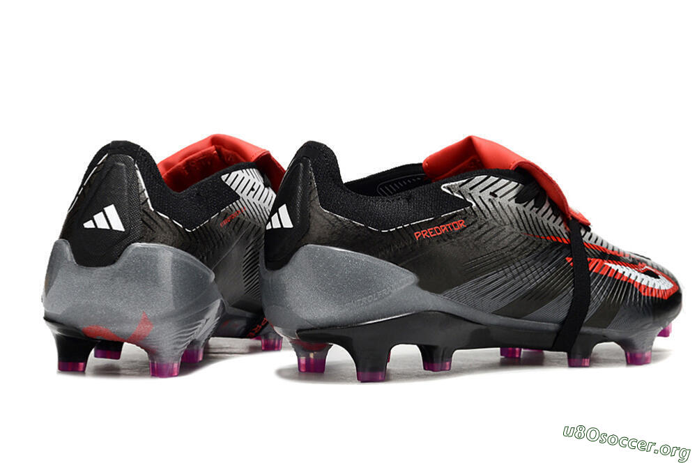 Adidas Predator Elite Foldover Tongue FG Football Boots - Black/White/Red 6