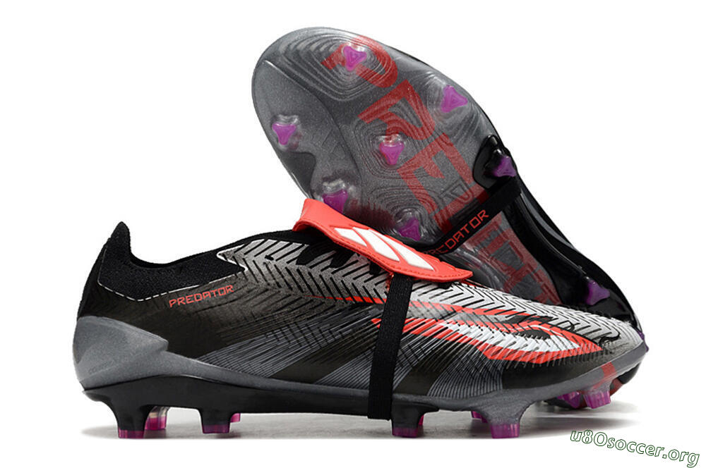 Adidas Predator Elite Foldover Tongue FG Football Boots - Black/White/Red 2