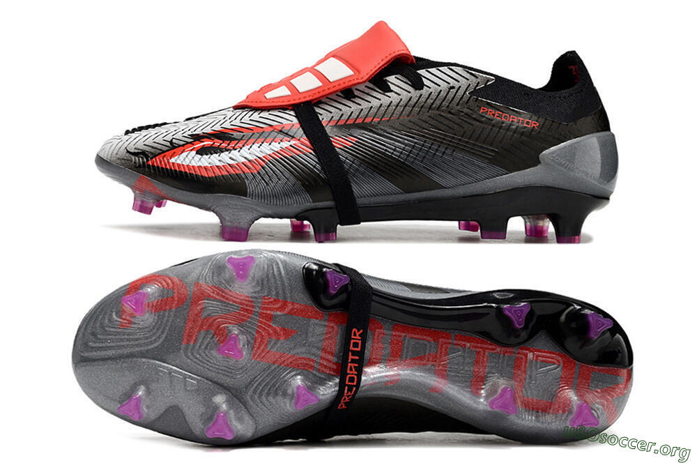 Adidas Predator Elite Foldover Tongue FG Football Boots - Black/White/Red 1