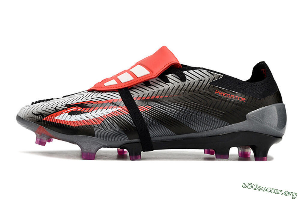 Adidas Predator Elite Foldover Tongue FG Football Boots - Black/White/Red 3