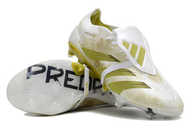 Adidas Predator Elite Foldover Tongue FG Football Boots - White/Green/Black