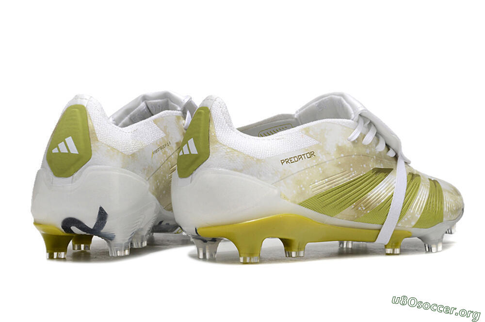 Adidas Predator Elite Foldover Tongue FG Football Boots - White/Green/Black 6