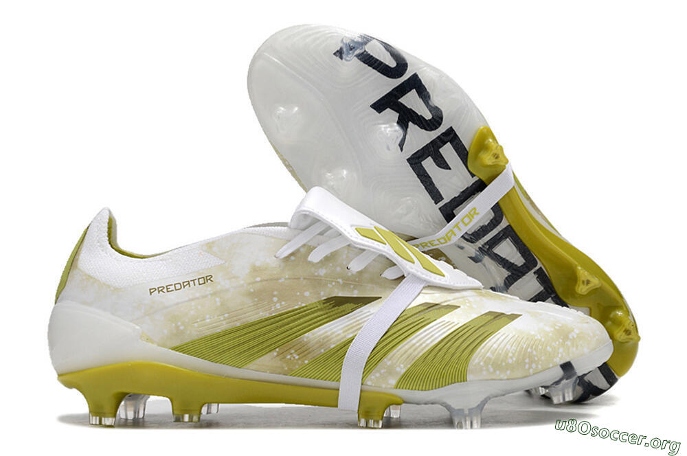 Adidas Predator Elite Foldover Tongue FG Football Boots - White/Green/Black 2
