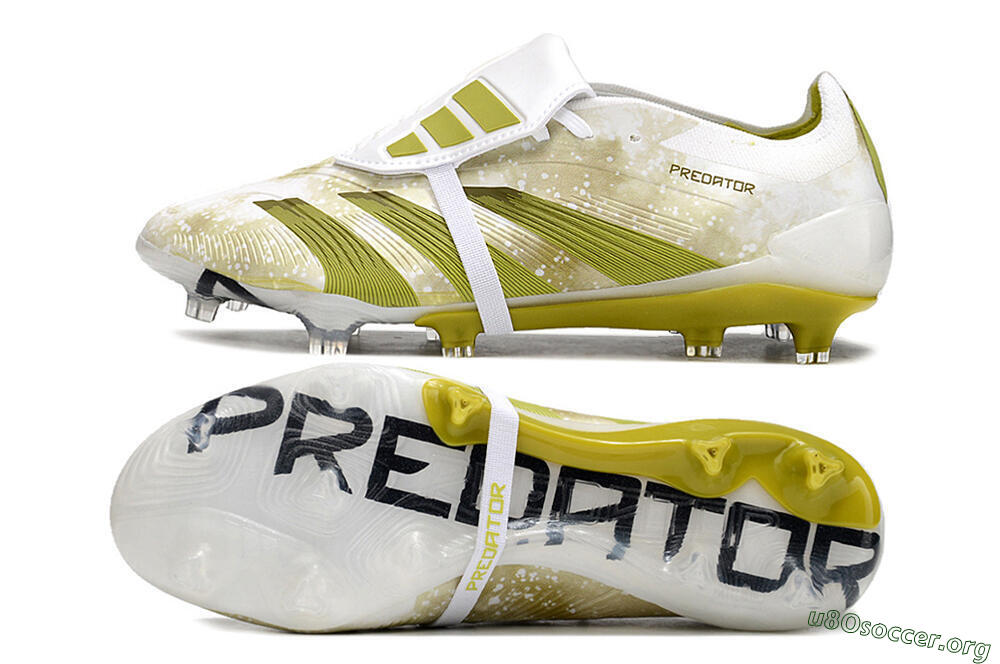 Adidas Predator Elite Foldover Tongue FG Football Boots - White/Green/Black 1
