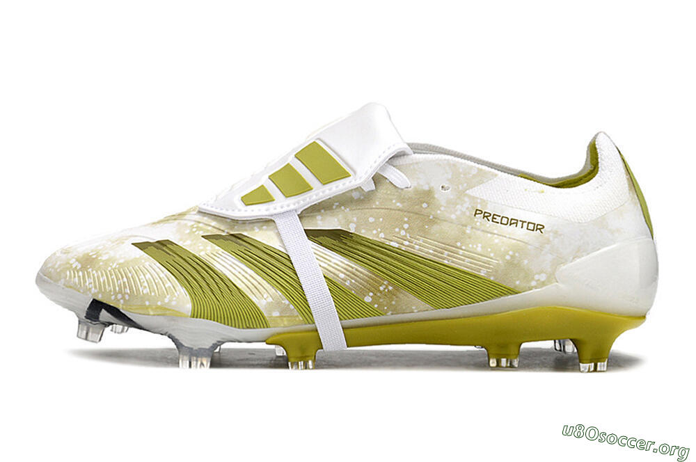 Adidas Predator Elite Foldover Tongue FG Football Boots - White/Green/Black 3