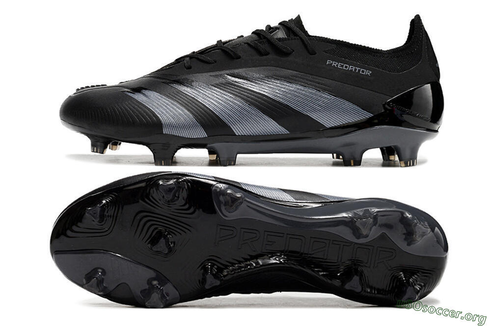 Adidas Predator Elite FG Football Boots - Black/Silver 1