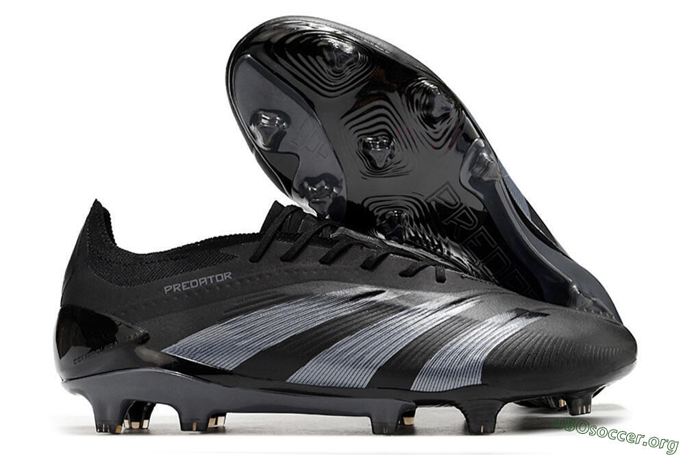Adidas Predator Elite FG Football Boots - Black/Silver 2