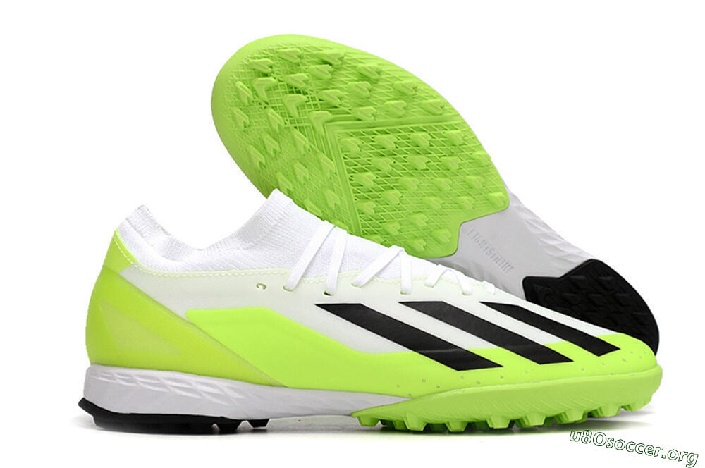 Adidas X Crazyfast.3 TF Football Shoes - White/Black/Yellow 2
