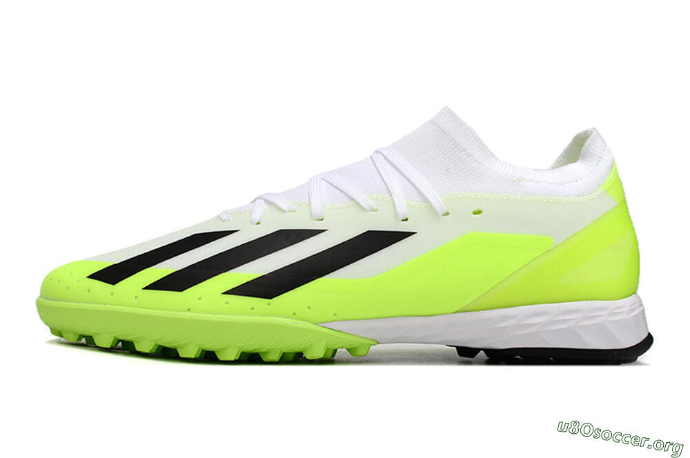 Adidas X Crazyfast.3 TF Football Shoes - White/Black/Yellow 3
