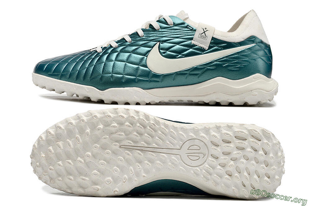Nike Tiempo Legend 10 Pro TF Football Shoes - Jade/White 1
