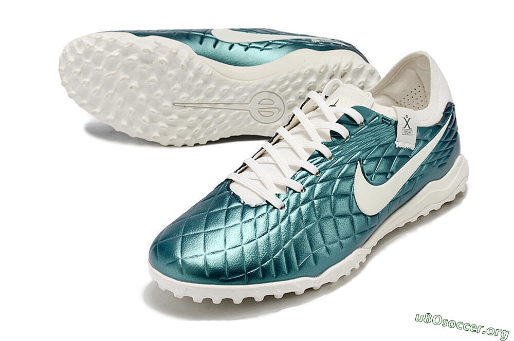 Nike Tiempo Legend 10 Pro TF Football Shoes - Jade/White 0
