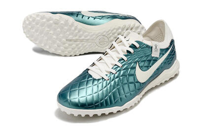 Nike Tiempo Legend 10 Pro TF Football Shoes - Jade/White