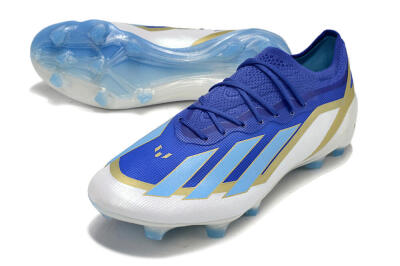 Adidas X Crazyfast.1 Messi FG Football Boots - Blue/Jade/Gold/White