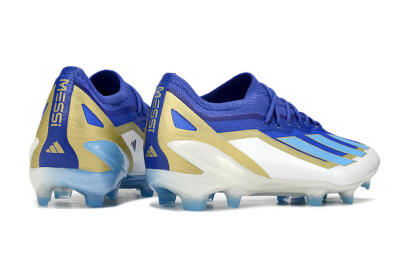 Adidas X Crazyfast.1 Messi FG Football Boots - Blue/Jade/Gold/White
