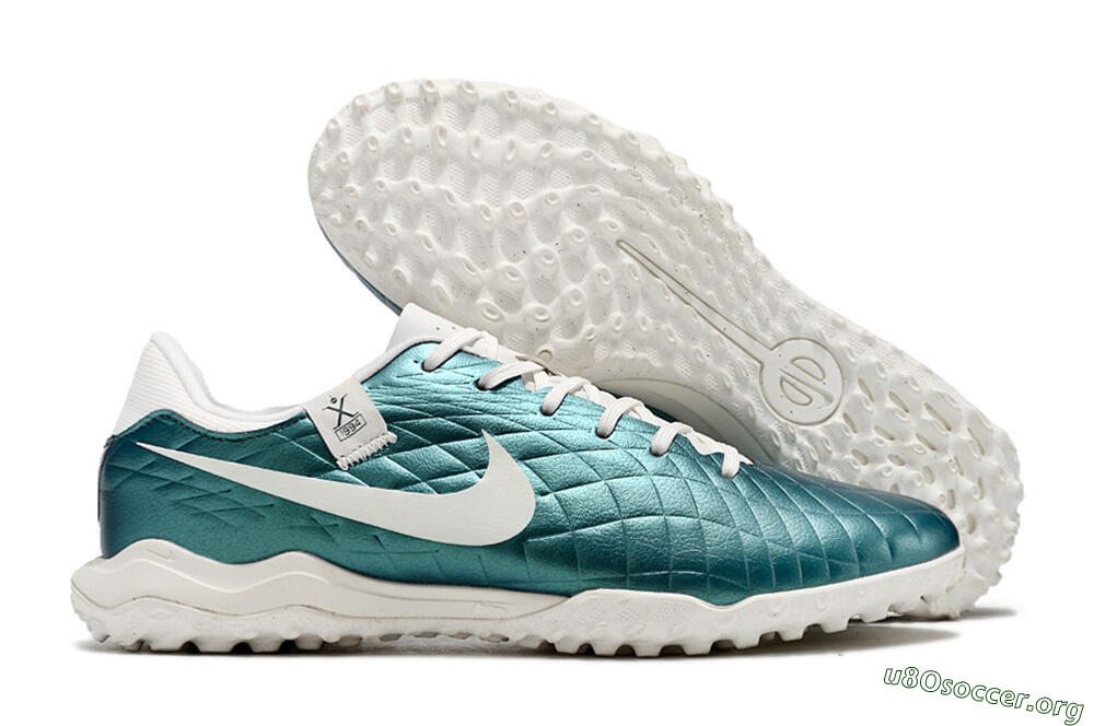 Nike Tiempo Legend 10 Elite TF Football Shoes - Jade/White 2