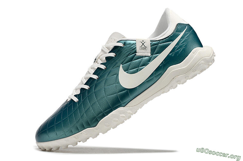 Nike Tiempo Legend 10 Elite TF Football Shoes - Jade/White 5