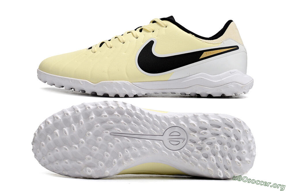 Nike Tiempo Legend 10 Elite TF Football Shoes - Beige/Black/White 1