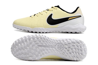 Nike Tiempo Legend 10 Elite TF Football Shoes - Beige/Black/White