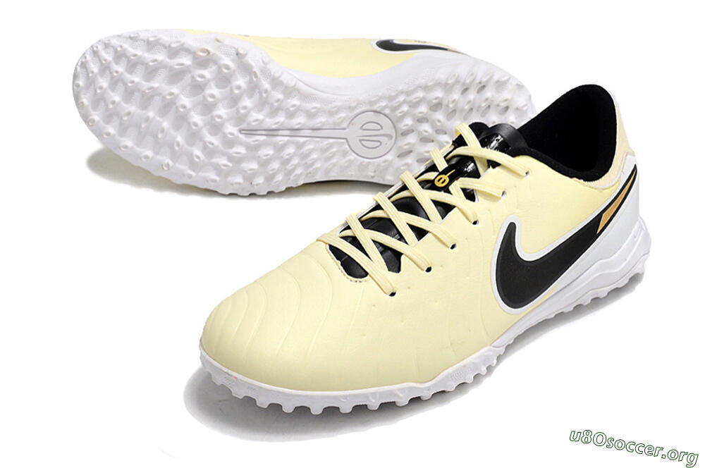 Nike Tiempo Legend 10 Elite TF Football Shoes - Beige/Black/White 0