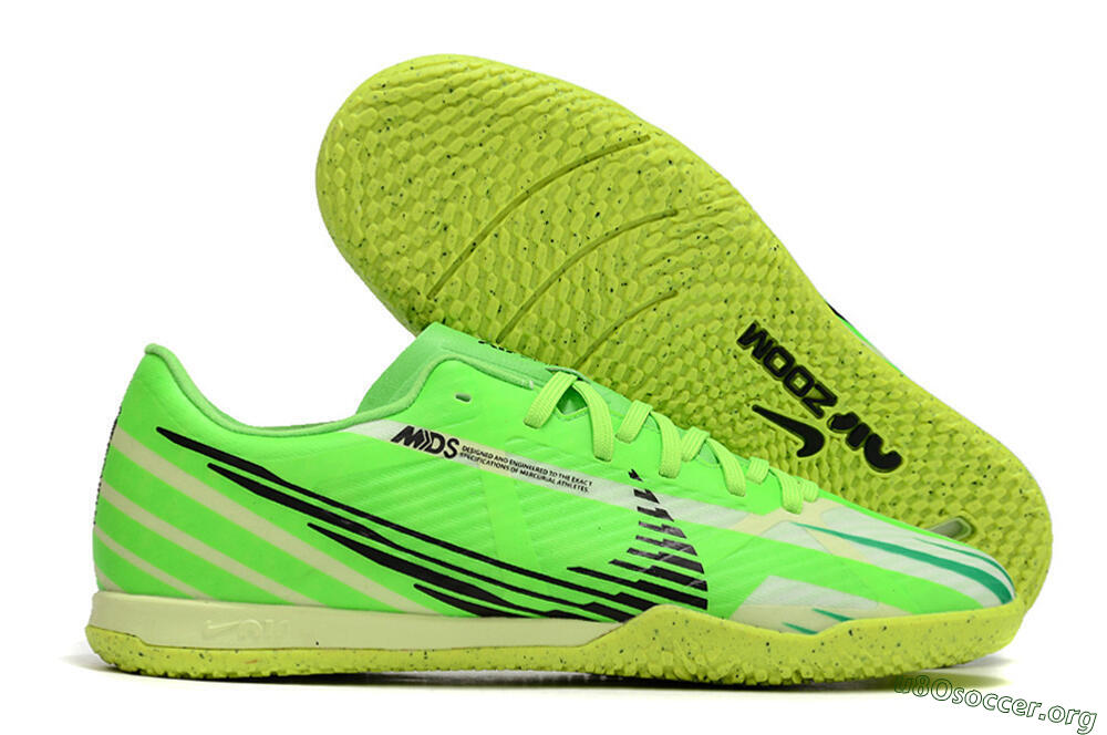Nike Air Zoom Mercurial Vapor 15 Academy IC Football Shoes - Green/Black/Yellow 2