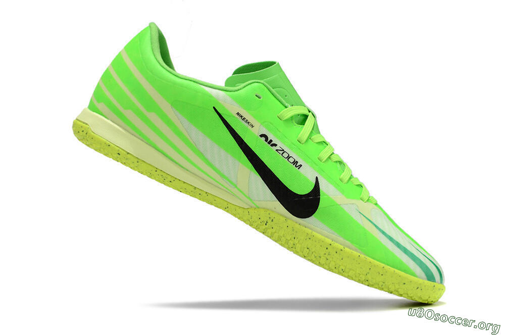 Nike Air Zoom Mercurial Vapor 15 Academy IC Football Shoes - Green/Black/Yellow 4