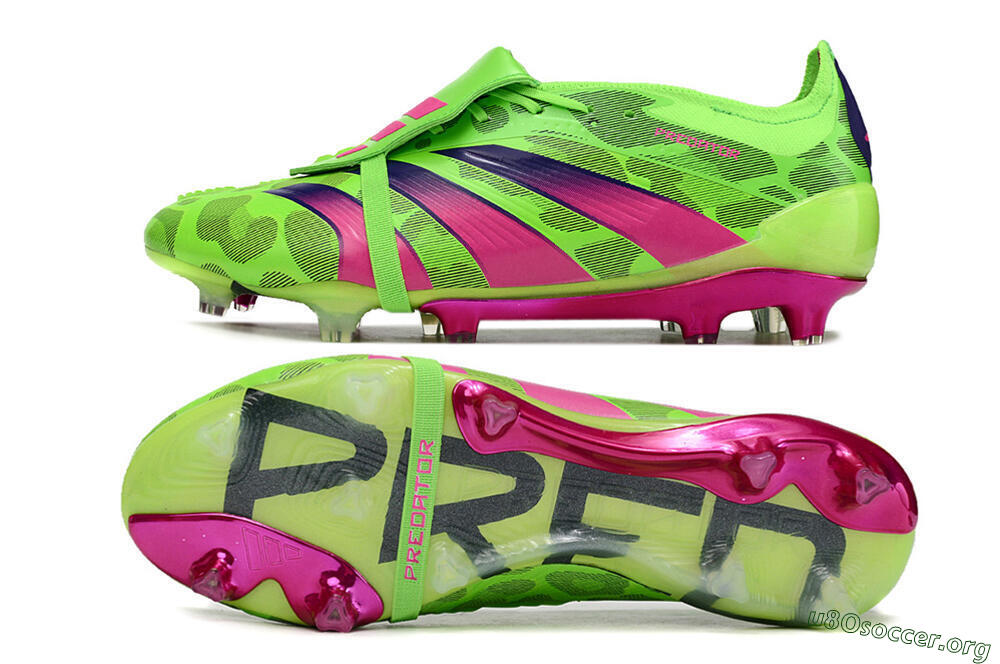 Adidas Predator Elite Foldover Tongue FG Football Boots - Green/Pink/Purple/Yellow 1
