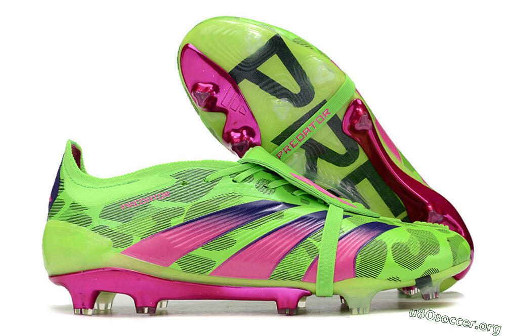 Adidas Predator Elite Foldover Tongue FG Football Boots - Green/Pink/Purple/Yellow 2