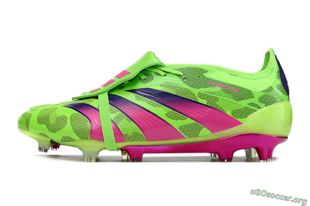 Adidas Predator Elite Foldover Tongue FG Football Boots - Green/Pink/Purple/Yellow 3