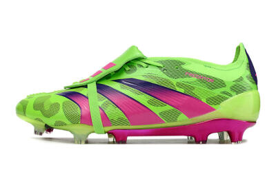 Adidas Predator Elite Foldover Tongue FG Football Boots - Green/Pink/Purple/Yellow