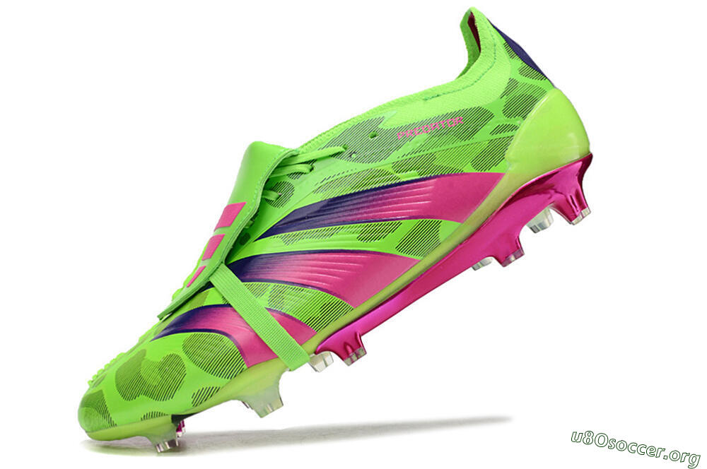 Adidas Predator Elite Foldover Tongue FG Football Boots - Green/Pink/Purple/Yellow 5