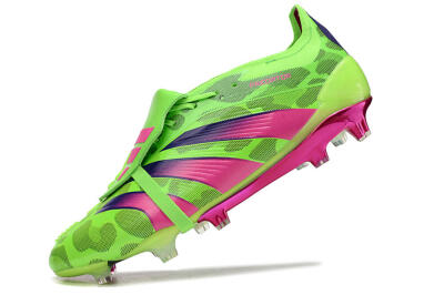 Adidas Predator Elite Foldover Tongue FG Football Boots - Green/Pink/Purple/Yellow