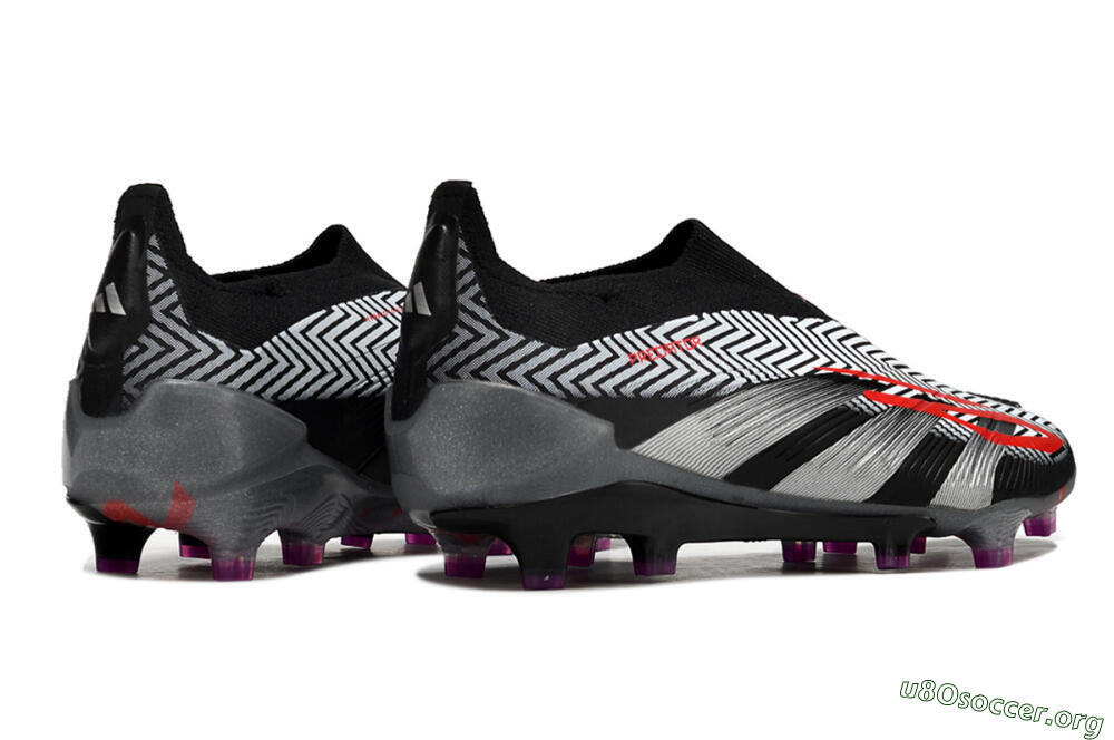 Adidas Predator Accuracy+ FG Football Boots - Grey/Black/Red 6