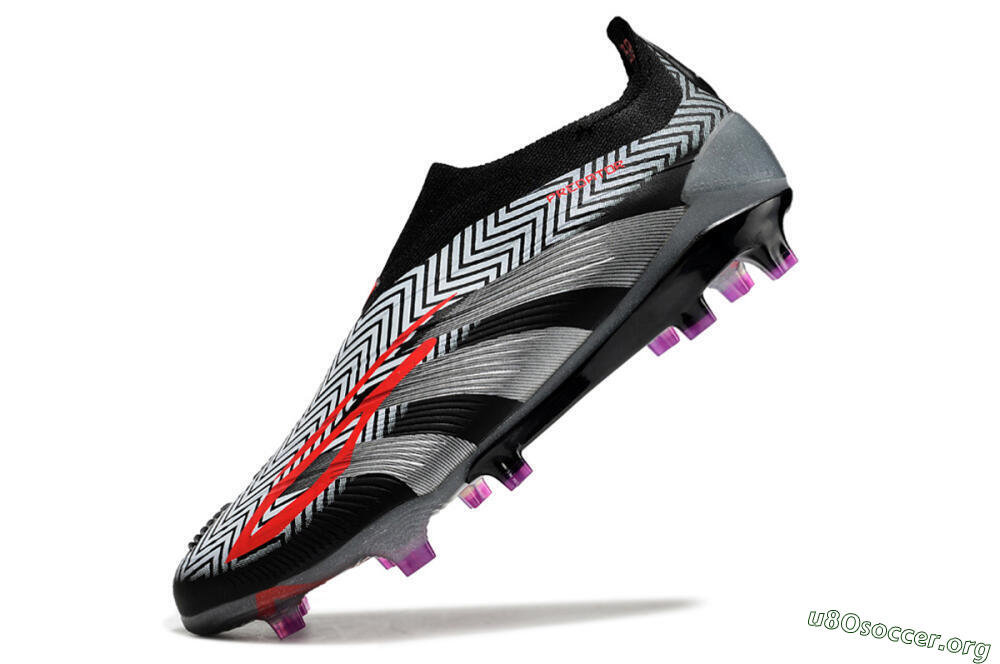 Adidas Predator Accuracy+ FG Football Boots - Grey/Black/Red 4