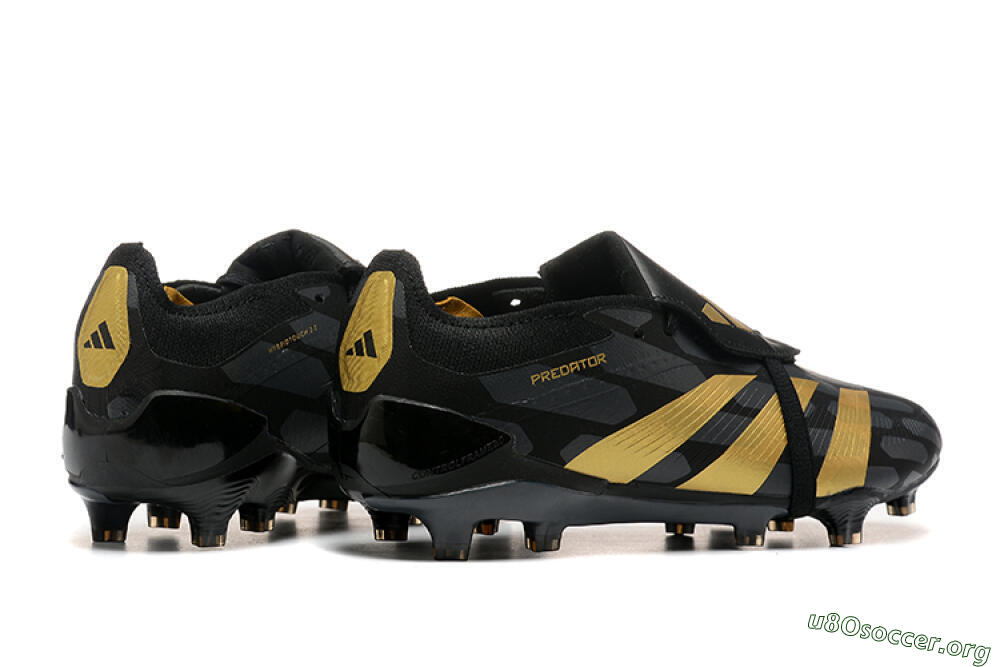 Adidas Predator Elite Foldover Tongue FG Football Boots - Black/Gold 6
