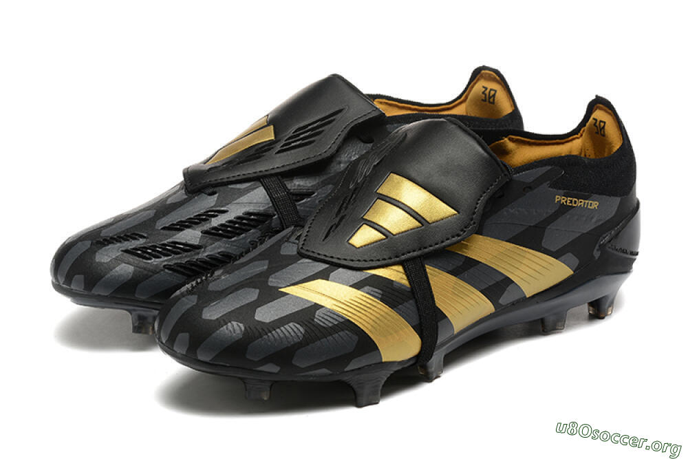 Adidas Predator Elite Foldover Tongue FG Football Boots - Black/Gold 5