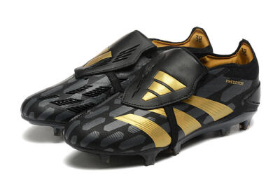Adidas Predator Elite Foldover Tongue FG Football Boots - Black/Gold