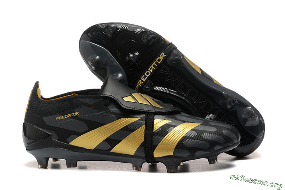 Adidas Predator Elite Foldover Tongue FG Football Boots - Black/Gold 2