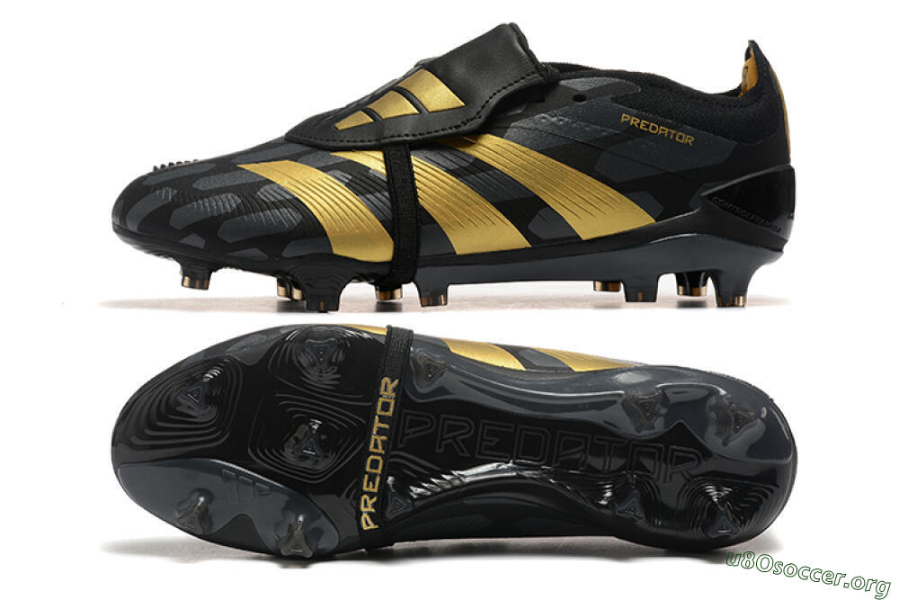 Adidas Predator Elite Foldover Tongue FG Football Boots - Black/Gold 1