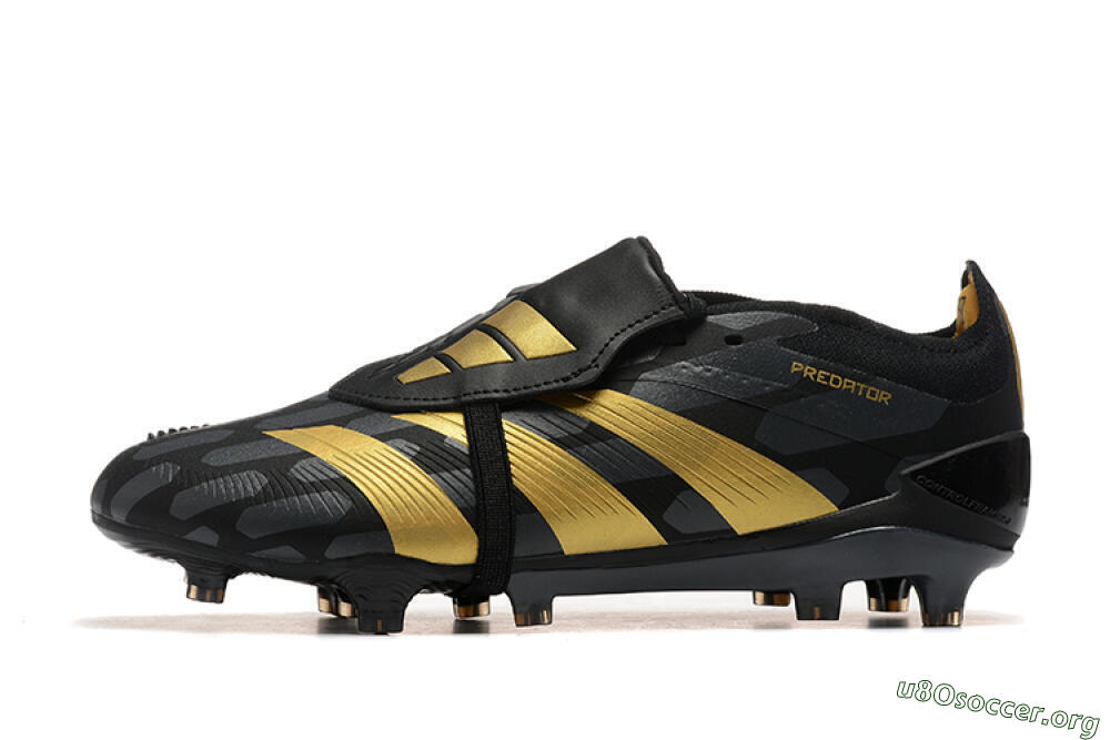 Adidas Predator Elite Foldover Tongue FG Football Boots - Black/Gold 3