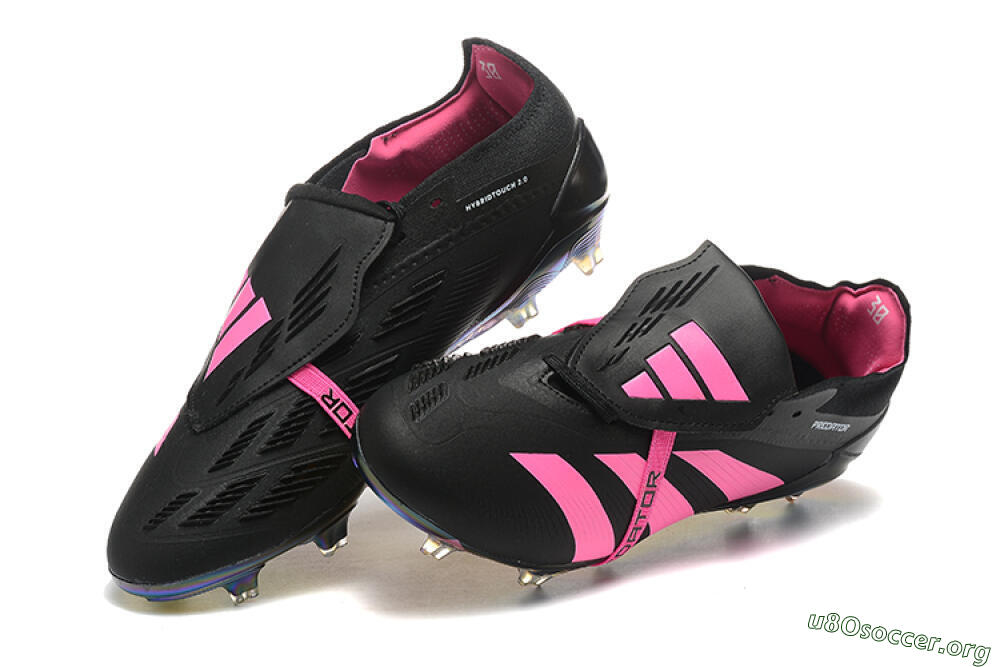 Adidas Predator Elite Foldover Tongue FG Football Boots - Black/Pink 6
